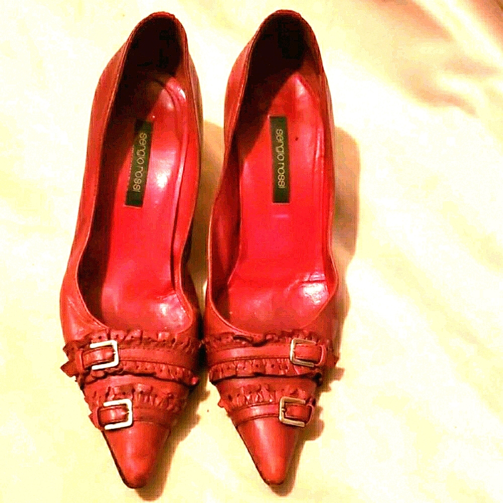 Sergio Rossi Red Pumps Sz 7